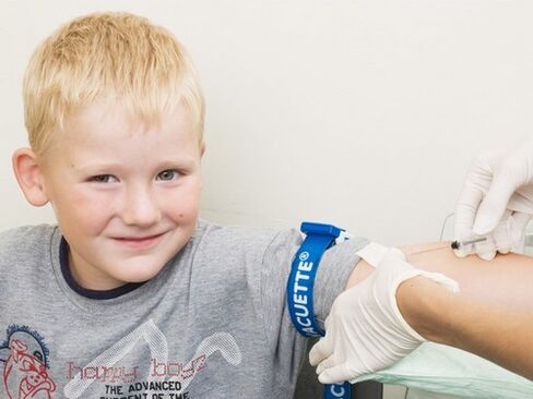 The child donated blood for analysis if a parasitic infection was suspected